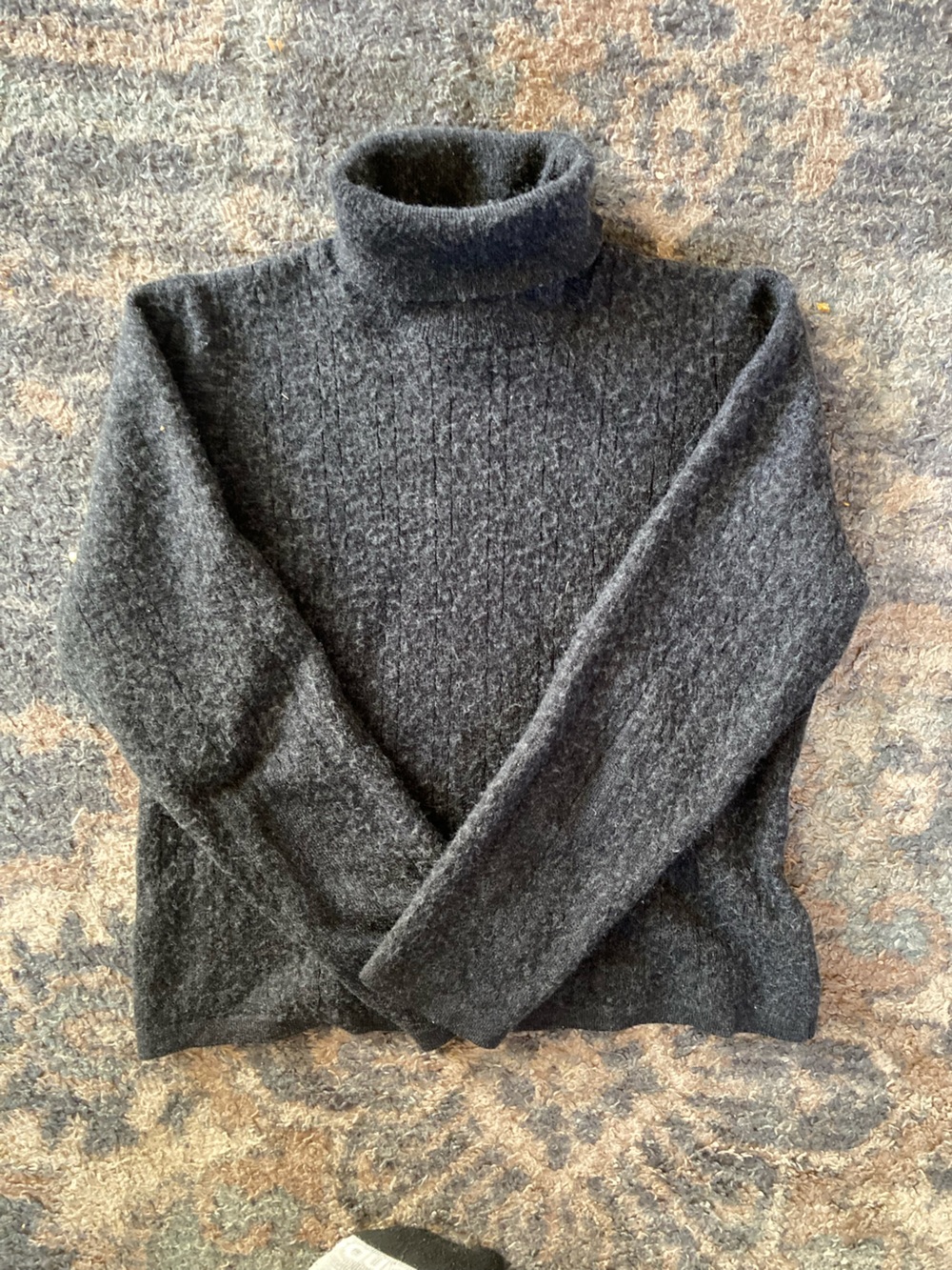 Vintage Charcoal Gray Turtleneck Sweater